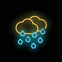 Mental cloud icon neon vector