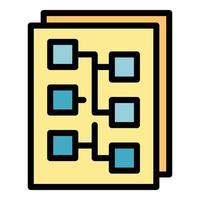 Technical algorithm icon vector flat