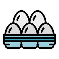Eggs minerals icon vector flat