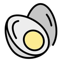 Egg source vitamin icon vector flat