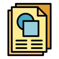 Manual doc information icon vector flat