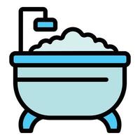 Bathtub icon vector flat