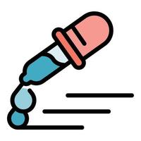 Analysis pipette icon vector flat
