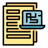 Technical sheet icon vector flat