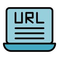 Url information icon vector flat