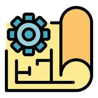 Technical instructions icon vector flat