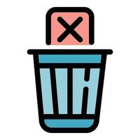 Digital trash icon vector flat