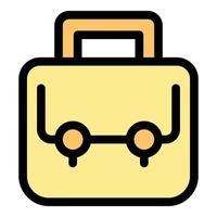 User suitcase icon vector flat