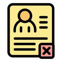 Delete user profile icon vector flat