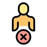 Personal data delete icon vector flat