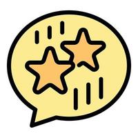 Friend rated chat icon vector flat