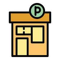 Parking cotrol point icon vector flat