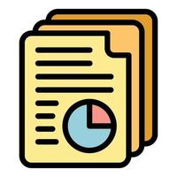Manager papers icon vector flat