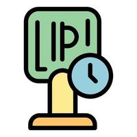 Parking time icon vector flat