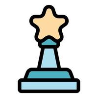 Award cup icon vector flat