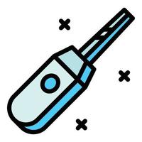 Covid test key icon vector flat