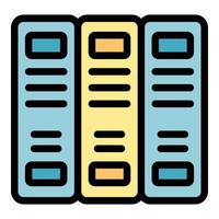 Folders business report icon vector flat