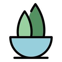 Room succulent plant icon vector flat