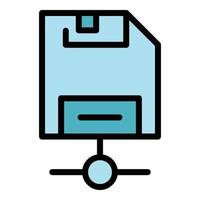 Storage drive icon vector flat