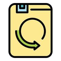 Data sync icon vector flat