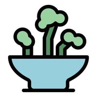 suelo plantas icono vector plano