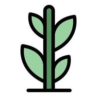 Growth plant icon vector flat