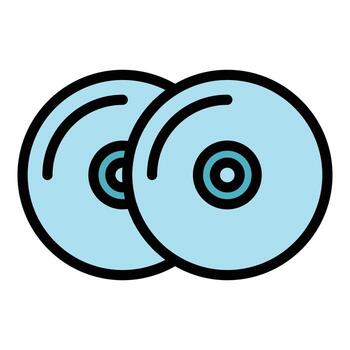 Cd backup icon vector flat