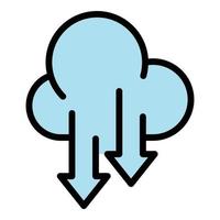 Cloud backup icon vector flat