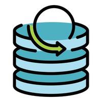 Database sync icon vector flat