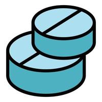 Medical tablets icon vector flat