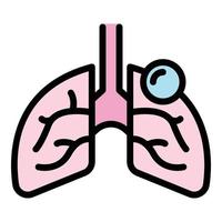 Human lungs icon vector flat
