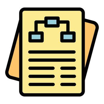 Data report icon vector flat