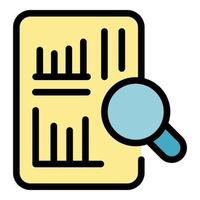 Report sheet icon vector flat