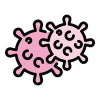 codicioso virus icono vector plano