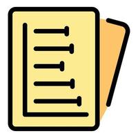 Files report icon vector flat