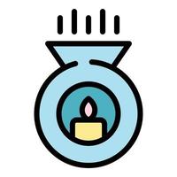 Energy healing icon vector flat