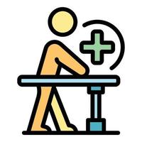 Medical rehabilitation icon vector flat