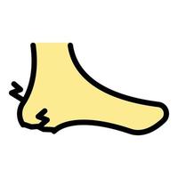 Heel disease icon vector flat