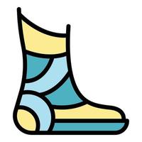 Foot injury icon vector flat