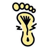 Foot accident injury icon vector flat