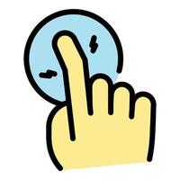 Adult finger injury icon vector flat