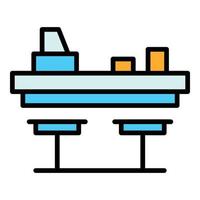 Drink shop counter icon vector flat