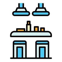 Bottle counter icon vector flat