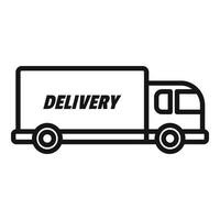 Fast truck delivery icon outline vector. Box return vector