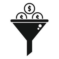 Invest funnel icon simple vector. Finance money vector