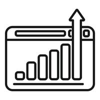 Stack result icon outline vector. Finance invest vector