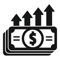 Cash invest icon simple vector. Finance money vector