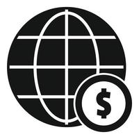 Global invest icon simple vector. Financial money vector