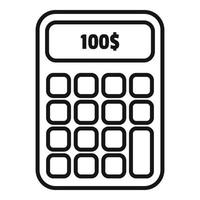 Fund calculator icon outline vector. Success finance vector