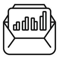 Mail stack icon outline vector. Finance money vector